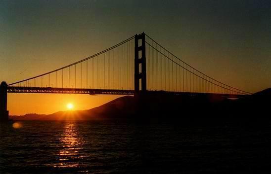 golden gate bridge sunset. Sunset San